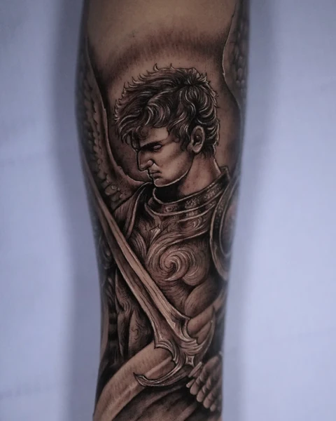 Tatuaje de William Martz: Warrior study